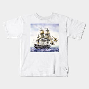 Derelict Pirate Ship Kids T-Shirt